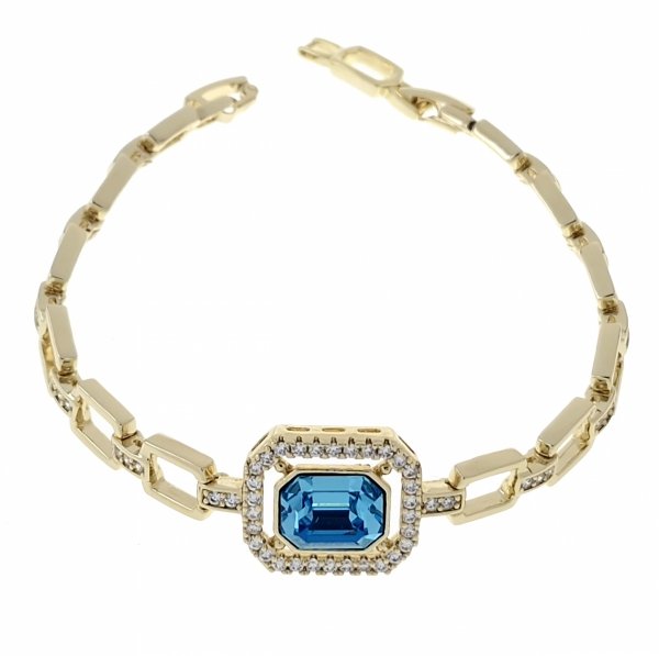 0287 Bransoletka elegancka złota 17+2,5cm pozłacana 14k Xuping Austrian Crystal