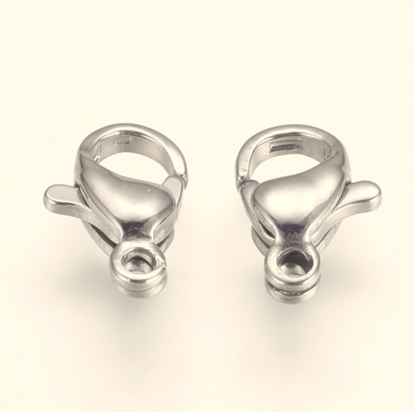 709 1x Zapięcie karabińczyk ze stali nierdzewnej 304 odporne na matowienie, kolor stali nierdzewnej, 10 x 6 x 3 mm, otwór: 1 mm