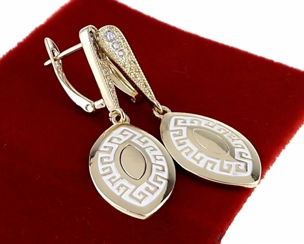 13a Kolczyki złote pozłacane  wiszące 14K Xuping 