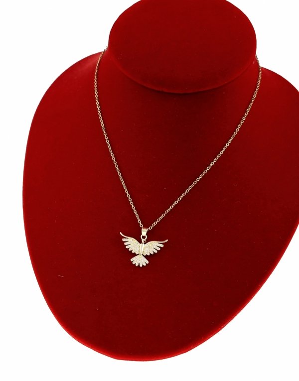 2991 Złoty łańcuszek celebrytka 41+5 naszyjnik pozłacany 14K Viki Lady