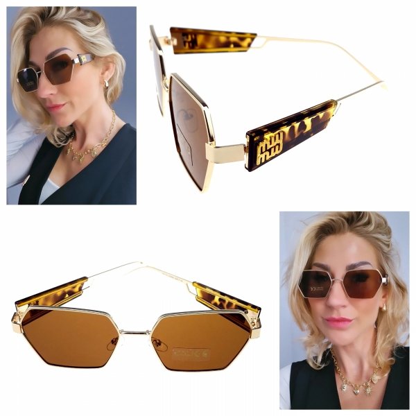 ok85 Damskie okulary przeciwsłoneczne ozdobne lato wakacje UV400