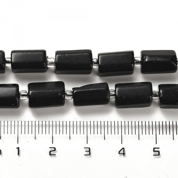 sz51 Turmalin czarny kamień naturalny fasetowany 8mm sznur 19cm