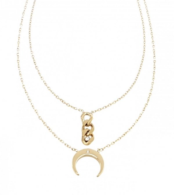 2140 Złoty łańcuszek celebrytka 40+5 naszyjnik stal chirurgiczna