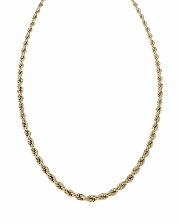 0266 Złoty łańcuszek celebrytka 60cm naszyjnik pozłacany 14k