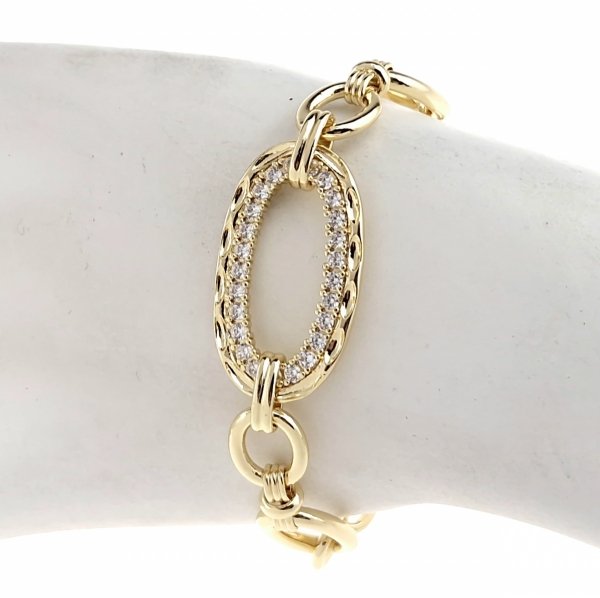 2503 Bransoletka elegancka złota 16+3cm pozłacana 14k