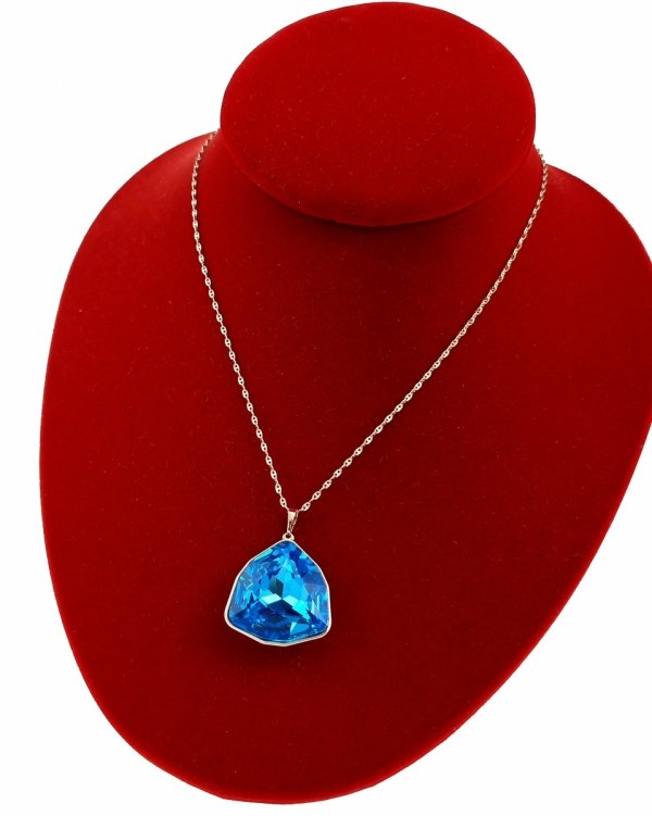 3353 Złoty naszyjnik 45+5cm pozłacany 18k Swaro Austrian Crystal