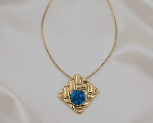 4370 Złoty łańcuszek 43+5cm naszyjnik stal chirurgiczna nierdzewna 316L 