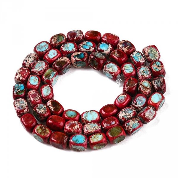 sz241Jaspis cesarski kamień naturalny 5~6mm pasmo 40cm