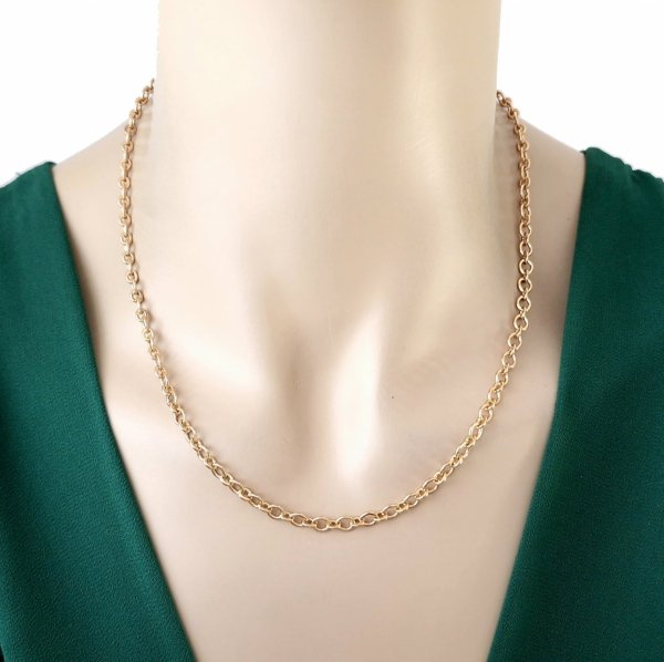 4706 Złoty łańcuszek 45cm 4mm pozłacany 18k Xuping 