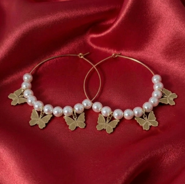 387d Kolczyki złote stal chirurgiczna 316L nierdzewna celebrytki wiszące Viki lady 