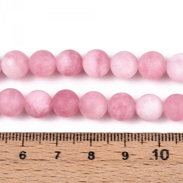 1676 Jadeit kamień naturalny 8mm pasmo 38cm