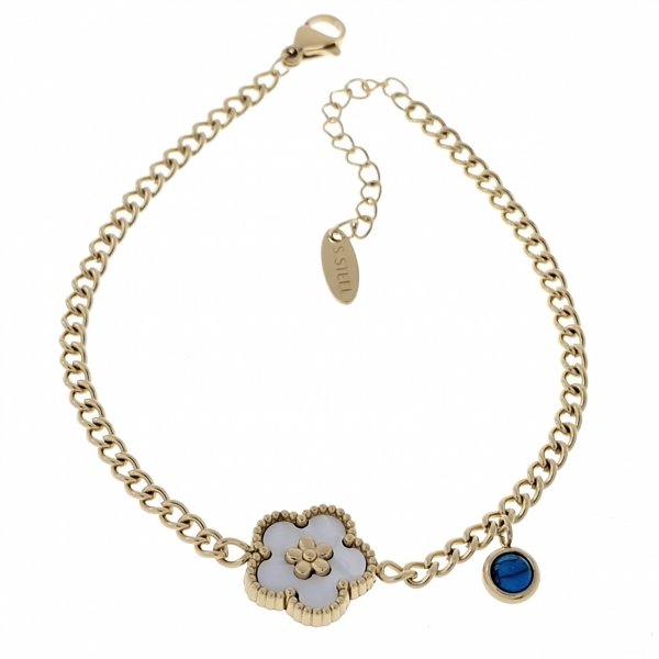 415a Bransoletka złota 18+3cm stal chirurgiczna 316L 