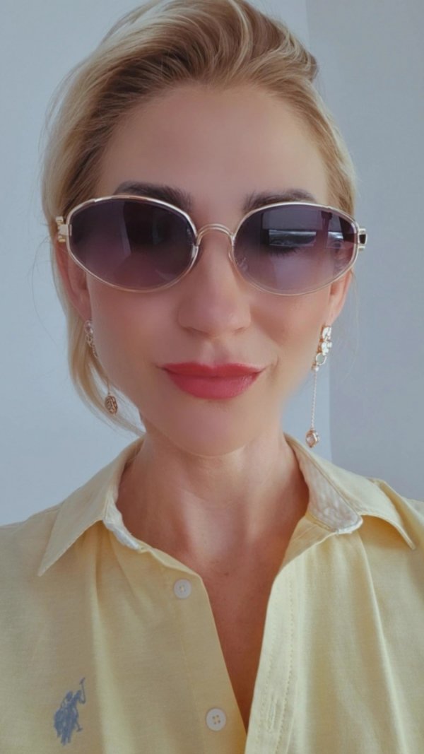 3709 Damskie okulary przeciwsłoneczne muchy ozdobne UV400