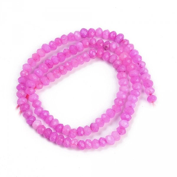 2287 Jadeit fasetowany okrągły kamień naturalny 4mm pasmo 38cm