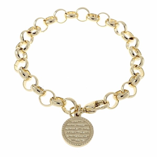 0134 Bransoletka elegancka złota 18cm pozłacana 14k 
