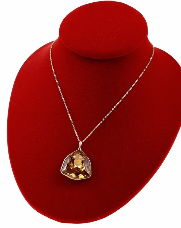 4550 Złoty naszyjnik 45+5cm pozłacany 18k Swaro Austrian Crystal