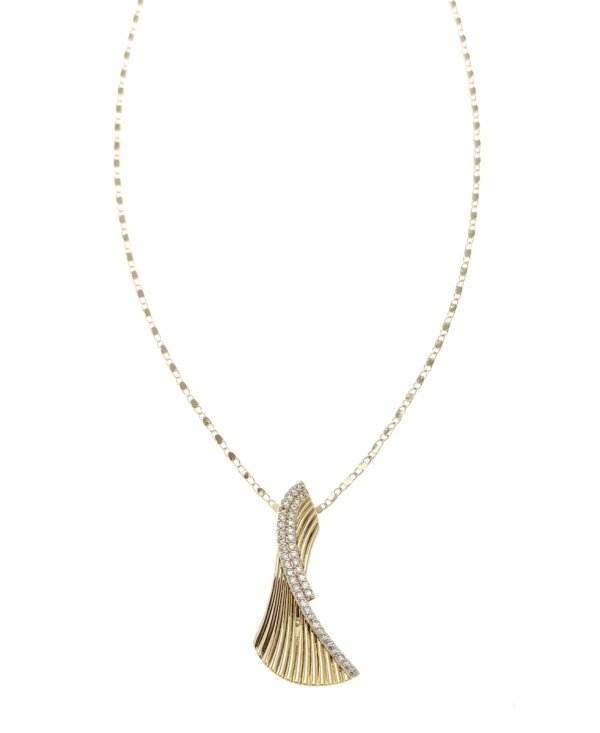 sz11 Złoty łańcuszek naszyjnik 50cm pozłacany 14k 