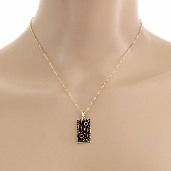 2507c Złoty łańcuszek naszyjnik 39+5 stal chirurgiczna 316L Viki lady kwiatki