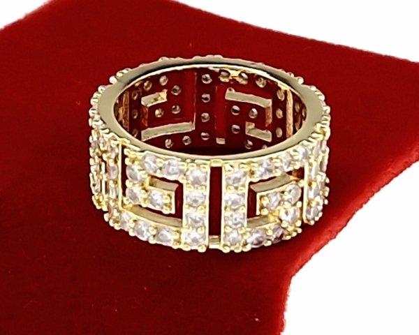4896 Pierścionek złoty zaręczynowy pozłacany 14k Viki Lady 