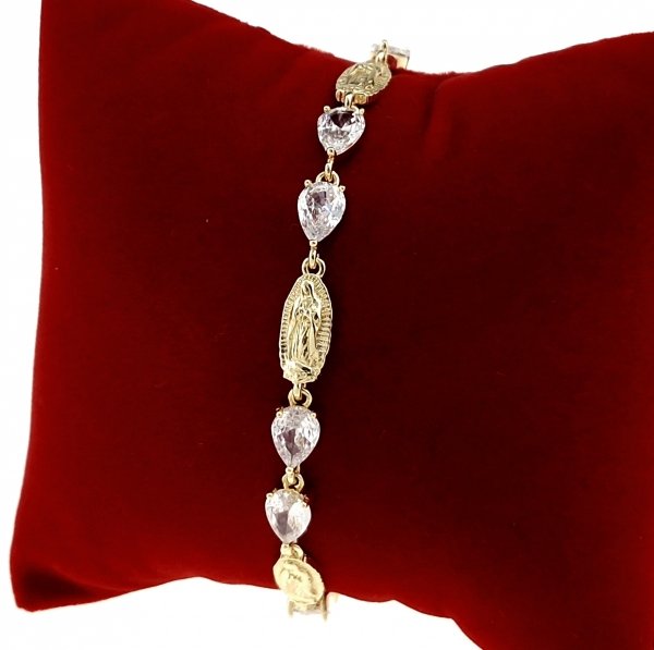 2003 Bransoletka elegancka złota 17+2cm pozłacana 14k 