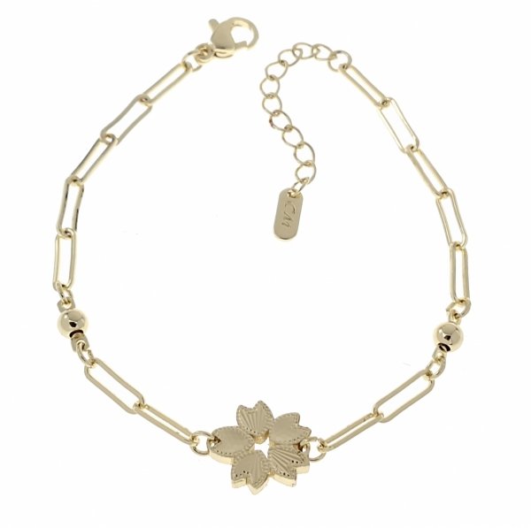 2196 Bransoletka elegancka złota 17+3cm pozłacana 14k 