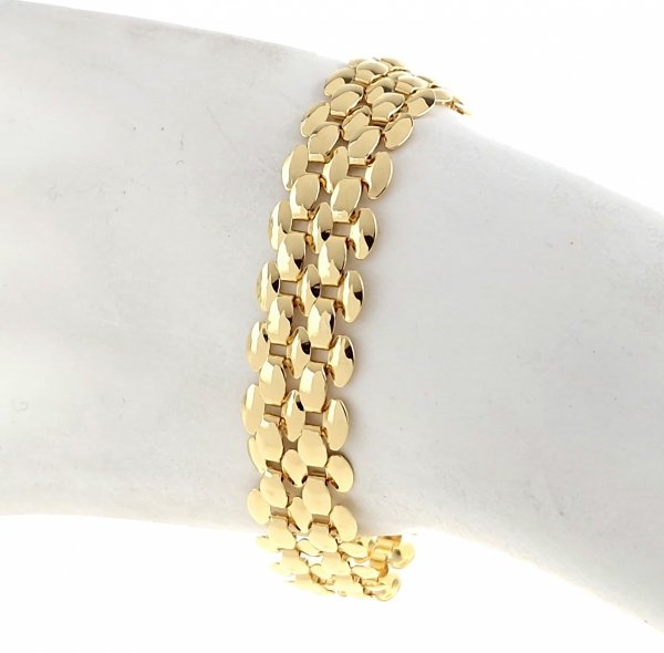 20a Bransoletka złota elegancka 19,5cm pozłacana 14k QZ