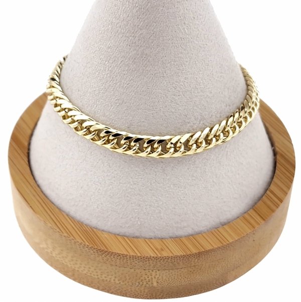 897 Bransoletka elegancka złota 19cm pozłacana 14k 