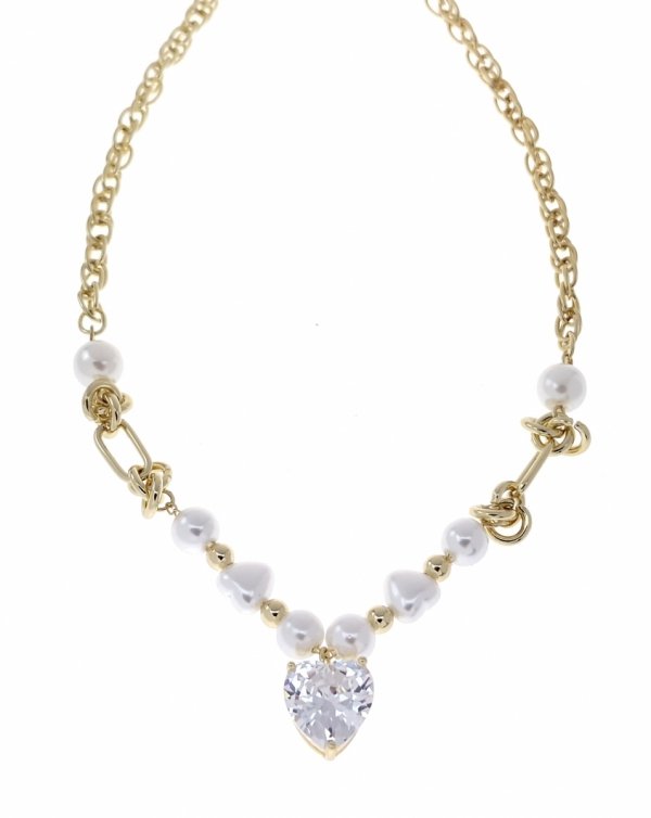 1965a Złoty łańcuszek naszyjnik 40+5cm pozłacany 14k serce