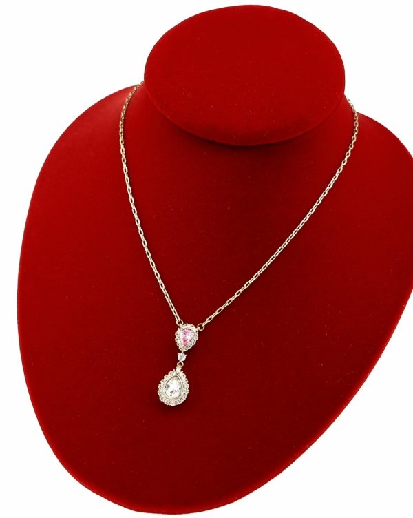 3344 Złoty łańcuszek Austrian Crystal 40+5 naszyjnik pozłacany 14K Xuping