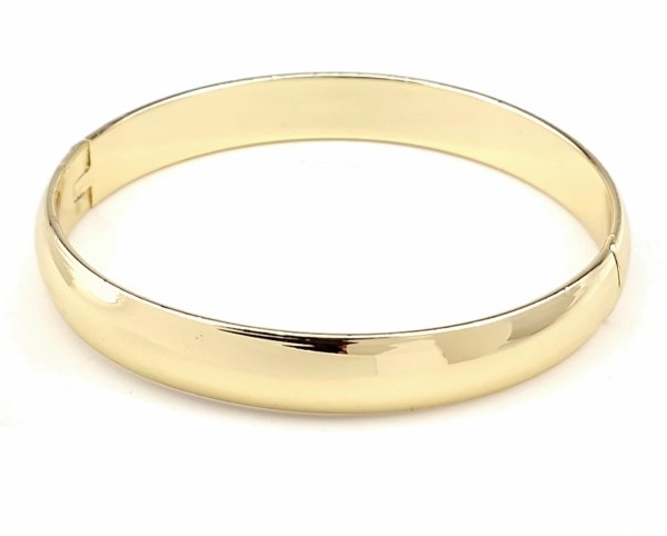 op314 Bransoletka elegancka złota bangla 6,5cm pozłacana 14k 