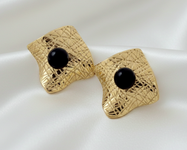 1405 Kolczyki złote stal chirurgiczna 316L wtyczki stal nierdzewna