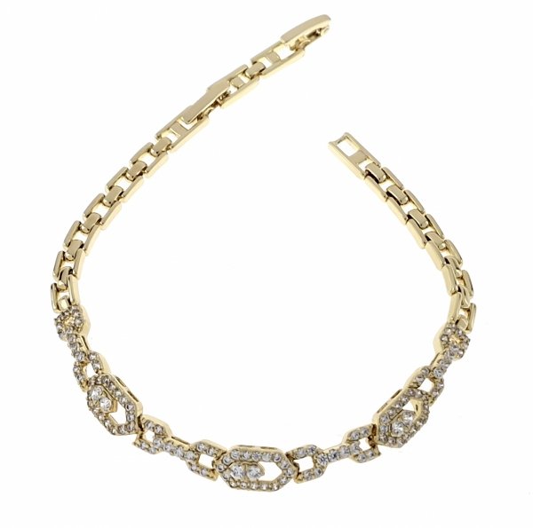 1238 Bransoletka elegancka złota 17+2,5cm pozłacana 14k Xuping 