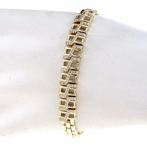 0146 Bransoletka elegancka złota 17+2cm pozłacana 14k Xuping 