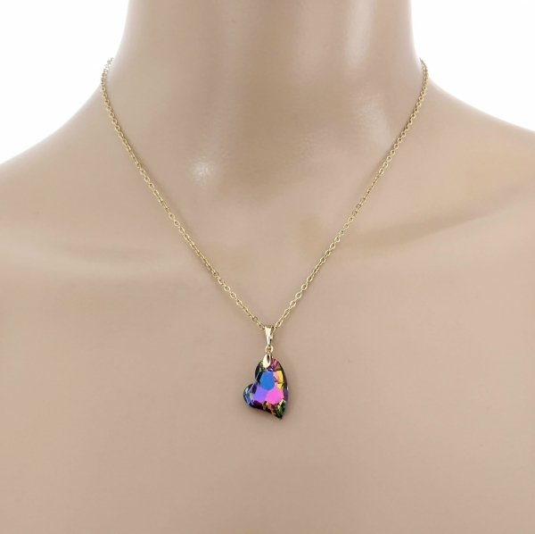 2325b Złoty łańcuszek Austrian Crystal 40+5 naszyjnik pozłacany 14K Xuping