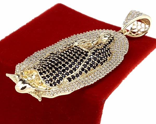 1929d Złota zawieszka błyszcząca pozłacana 14k Xuping medalik