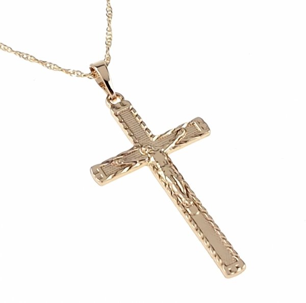 2275 Złota zawieszka pozłacana 18k Xuping krzyżyk