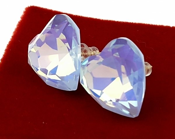 524b Kolczyki złote pozłacane wtyczki 14K serce