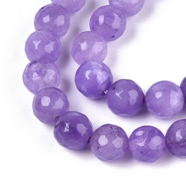2185 Jadeit kamień naturalny fasetowany  8mm pasmo 38cm