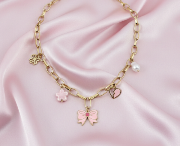 4095 Złoty łańcuszek 40+5cm naszyjnik stal chirurgiczna nierdzewna 316L 