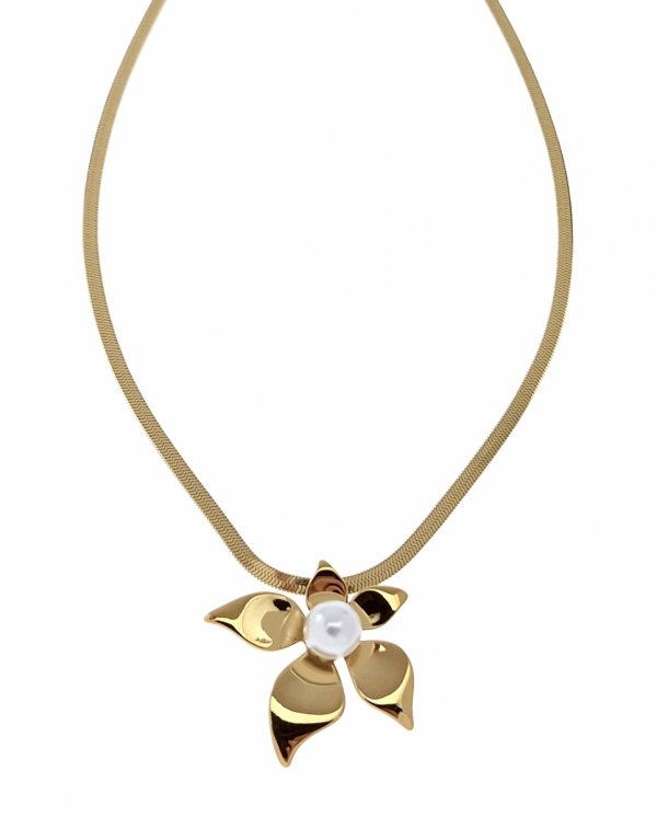 1175 Złoty łańcuszek 43+5cm naszyjnik stal chirurgiczna nierdzewna 316L 