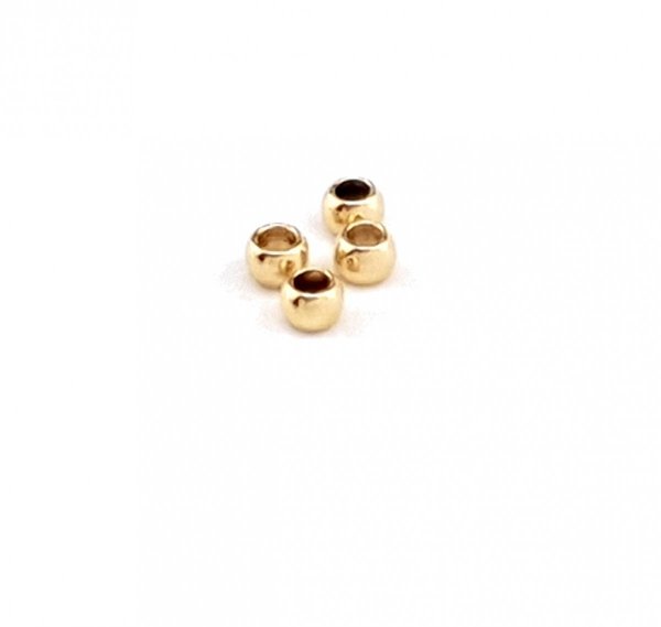 356 Kulki zaciskowe stal 1,9mm chirurgiczna złote otwór 1mm 20sztuk zaciski 