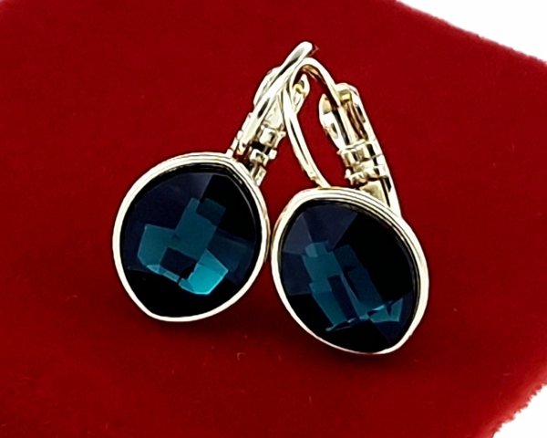 1875 Kolczyki złote pozłacane cyrkonie wiszące 14K Xuping Austrian Crystal