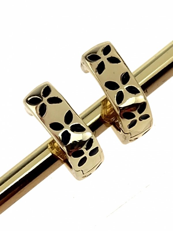 2242c Kolczyki złote pozłacane cyrkonie wiszące 14K Xuping 