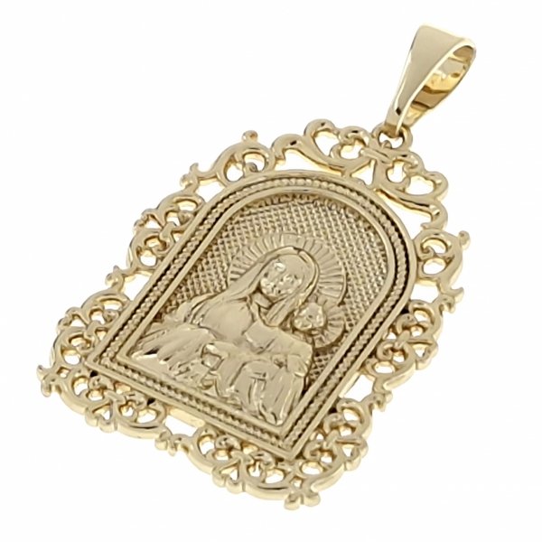 2761 Złota zawieszka błyszcząca pozłacana 14k Xuping medalik