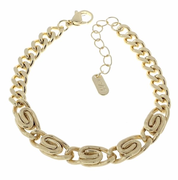 4404 Bransoletka elegancka złota 17+3cm pozłacana 14k 