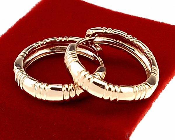 3096a Kolczyki złote pozłacane 18k Xuping wiszące koła