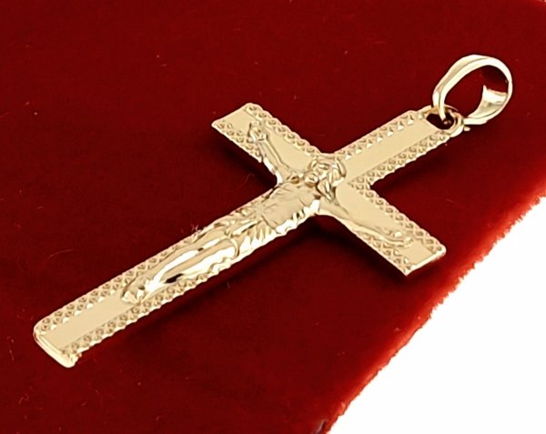 185b Złota zawieszka pozłacana 18k Xuping krzyżyk