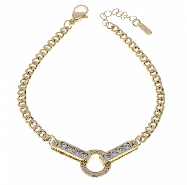 4189 Bransoletka elegancka złota 18+3cm pozłacana 14k 