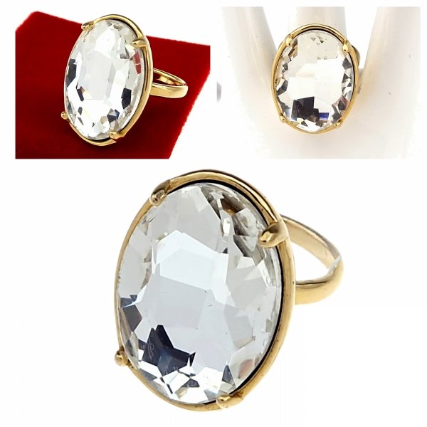 1966 Pierścionek złoty stal chirurgiczna 316L nierdzewna