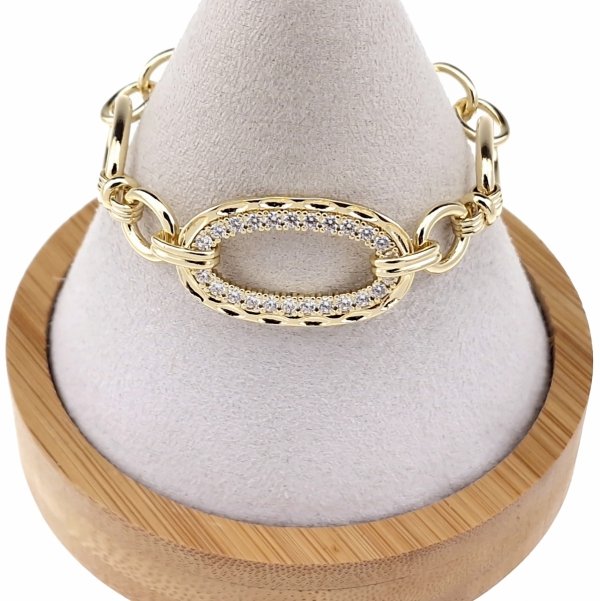 2503 Bransoletka elegancka złota 16+3cm pozłacana 14k